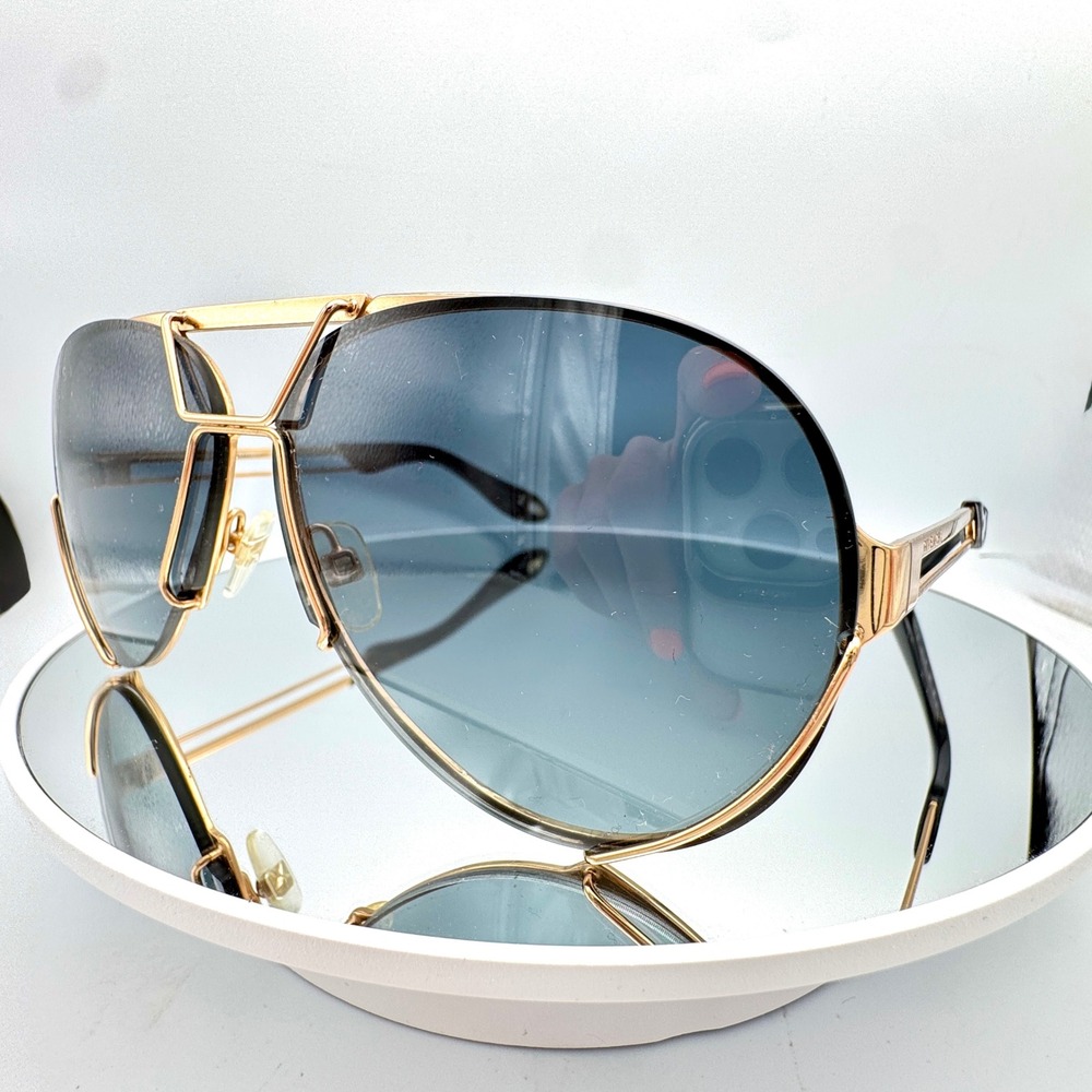 Givenchy Aviator Sunglasses Double Bridge Gold Italy 65-11-145 Unisex GV 7014/S